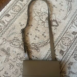 New The Row Leather Belt Flap Bag in Incense
